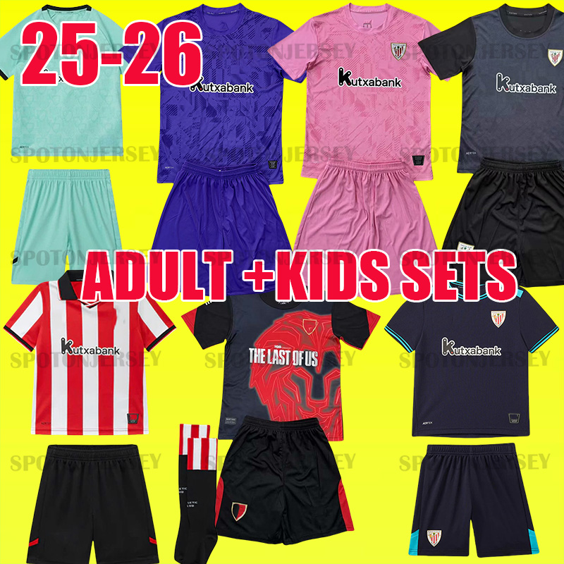 2025 2026 Athletic camiseta BilbaoS Soccer Jerseys WILLIAMS O.SANCET retro 84 95 97 98 99 01 03 08 11 12 GURUZETA DE MARCOS 24 25 26 Men Kids Kit Football Shirts gk