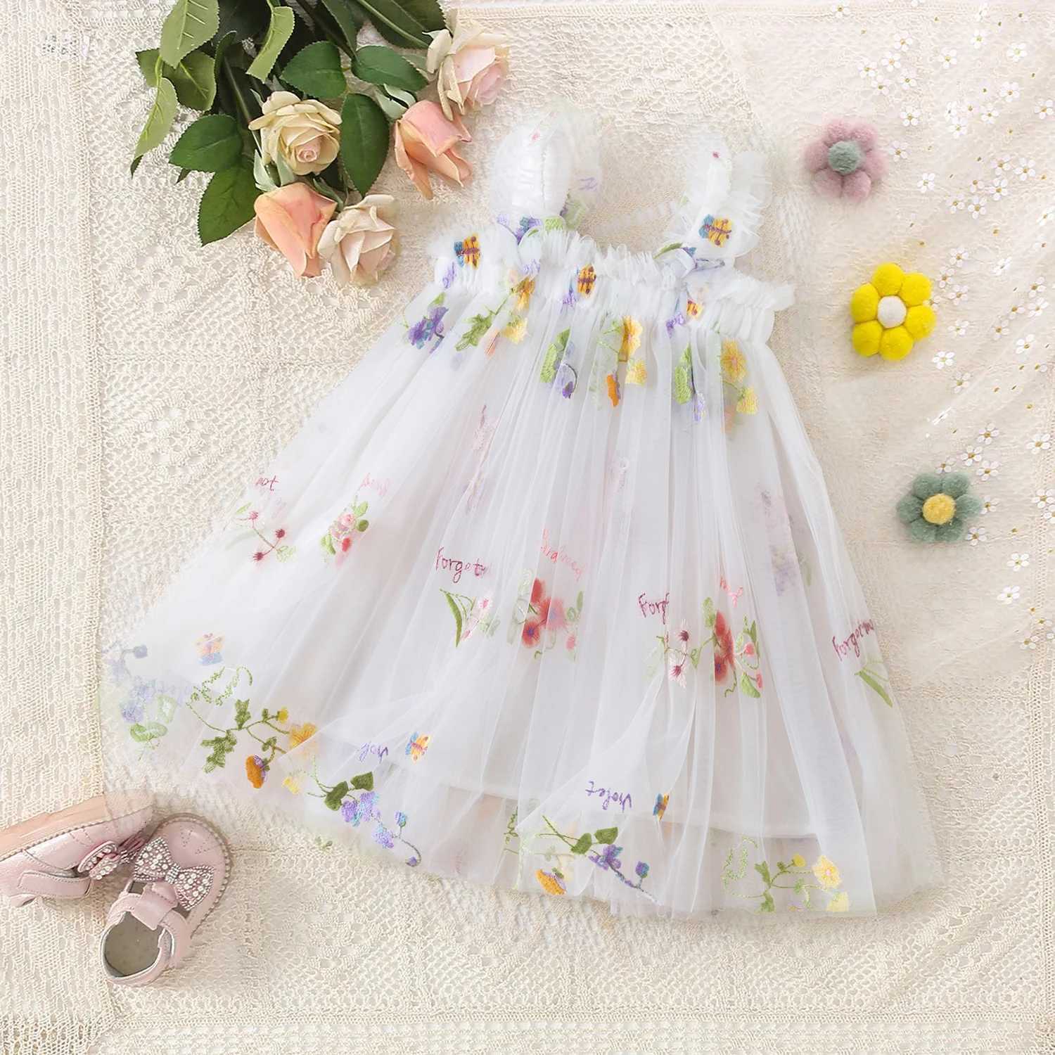 Summer Girls Birthday Dresses Pink Tulle Formal Event Costumes Girls First Communion Dresses Kids Dresses W250925