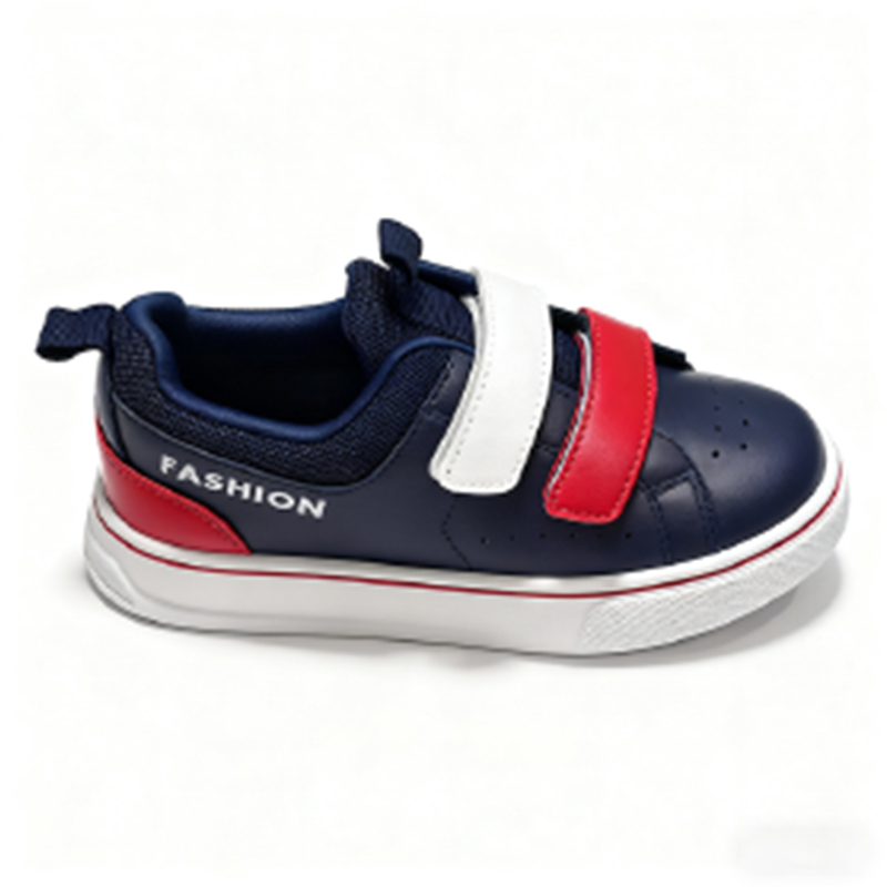 Casual Shoes Kids' Stylish Velcro - Strap Casual Sneakers - White with Yellow & Beige Accents, Ideal for Daily School Wear