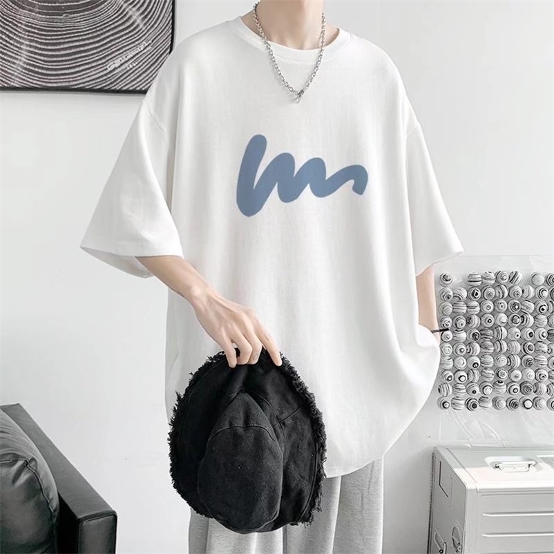 Men's T-Shirts Solid Color T-shirt Men's Loose Short Ins Style Half Sleeve Harajuku Fashion Comfortable Cool in Summer 230426