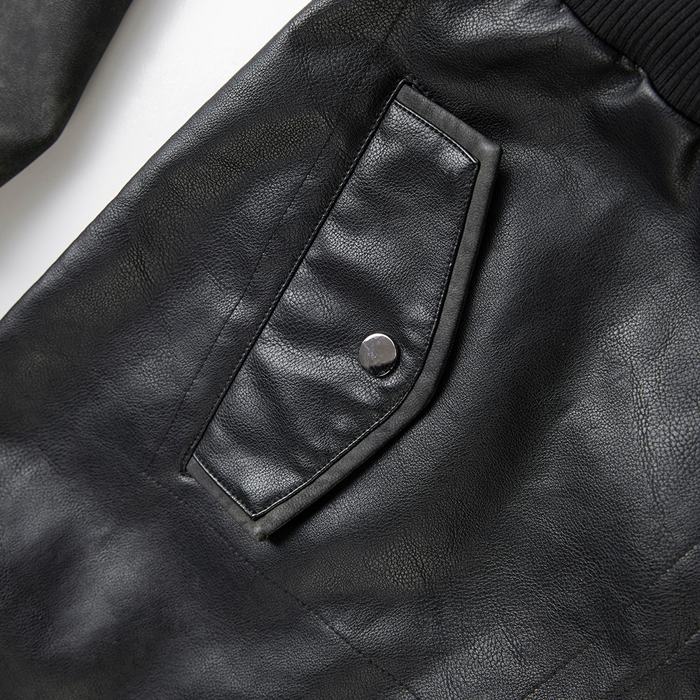 Designer Men's Leather Jackets Windproof Motorcycle Coat Vintage Hip Hop PU Pilot Jacket Baseball High Quality Breathable Men Streetwear