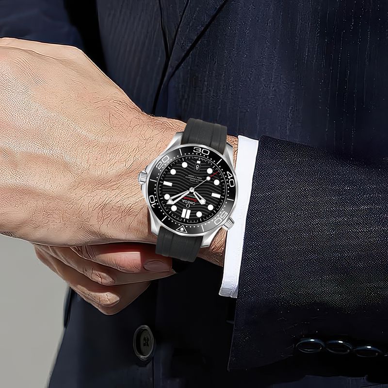 Extra Long Band XL XXL Silicone watch straps Men Soft Quick Release Watchband for Large Wrist Replacement - 18mm ... 20mm 22mm 24mm