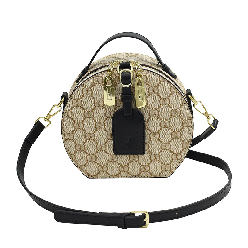 designer bag Floral Handbag New Handheld Small Round Printed Shoulder Crossbody Bag