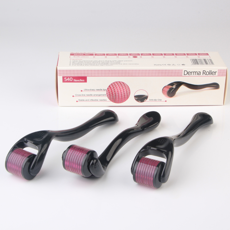 Mezoroller Beard Derma Roller DRS 540 Needles Microneedling for Hair Re- Growth Skin Care Microneedle MTS Micro Needle Roller