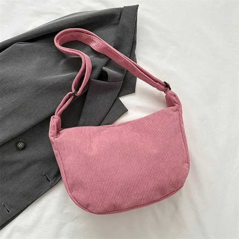 Corduroy Crossbody Bags for Women Ladies Large Capacity Shoulder Bag Fashion Purse and Handbags Solid Color Women Messenger Bag Z250918