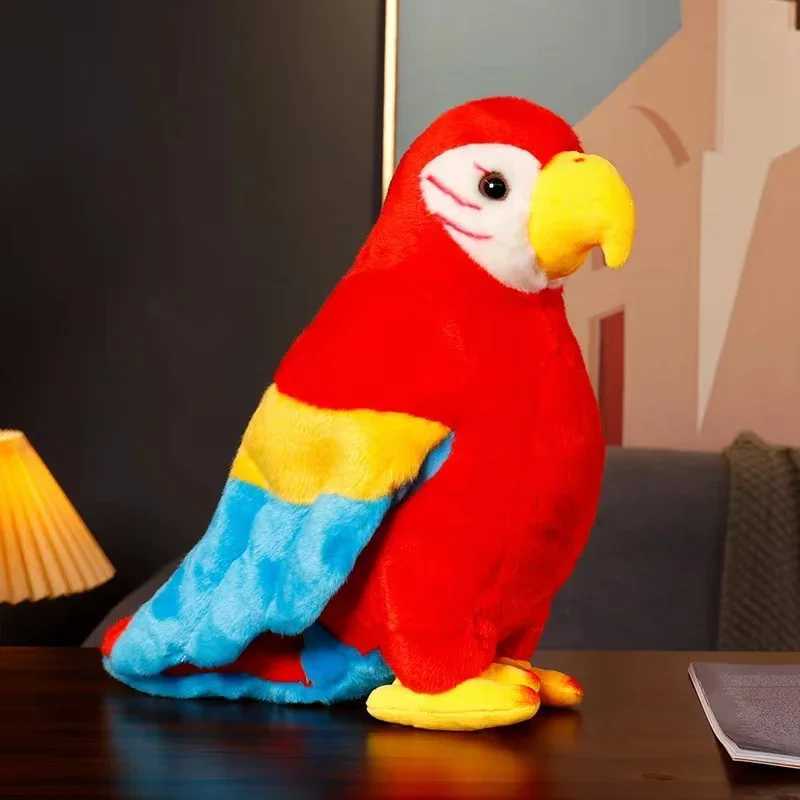 Cute Cartoon Bird Simulation Colorful Parrot Plush Toy Homdecor Stuffed Dolls Soft Animal Dolls Gift for Kids C250925