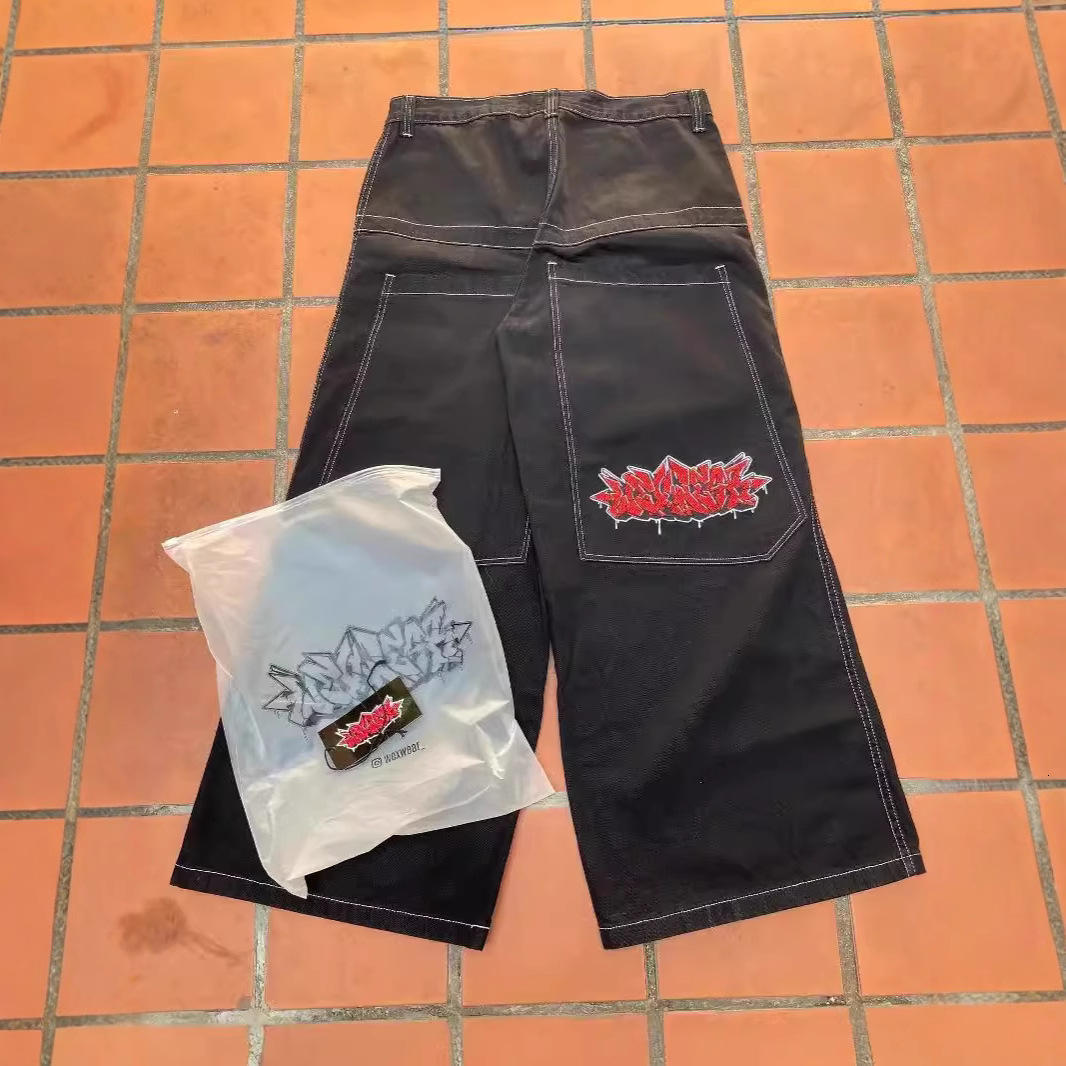 Spring New American High Street Embroidered Straight Jeans Unisex Fashion Versatile Slim Jeans 250822