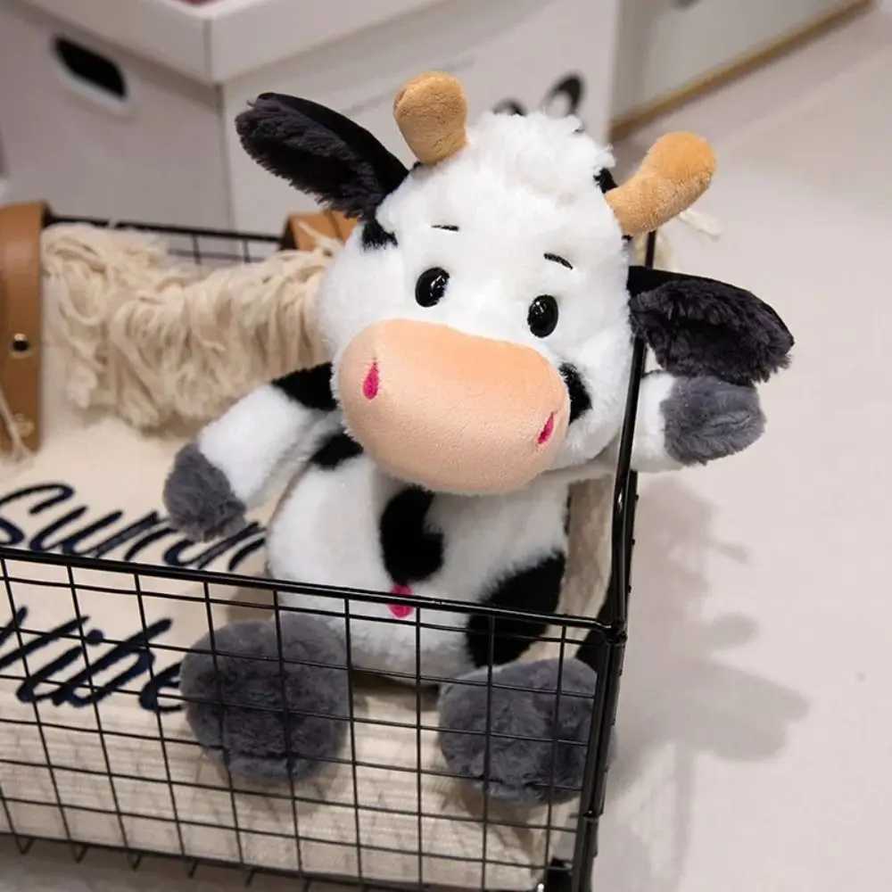 Soothing Toy Animal Cattle Animal Plush Doll Stuffed Cow Bull Fluffy Milk Cow Plush Doll 25cm Soft Cow Plush Toy Home Decor C250925
