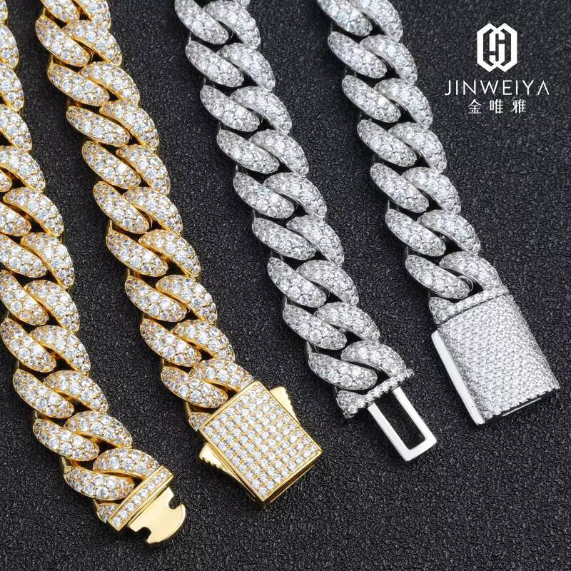 New Arrival Good Price Hip Hop Jewelry Iced Out White Gold 14k 18k Gold Chain Cuban Link Necklace for Men