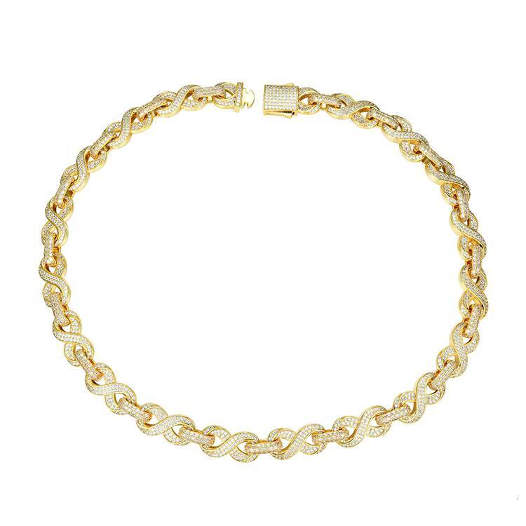 High Quality JWY Customized Trend Hip Hop Cuban Link Chain Goldsilver Plated Brass for Men