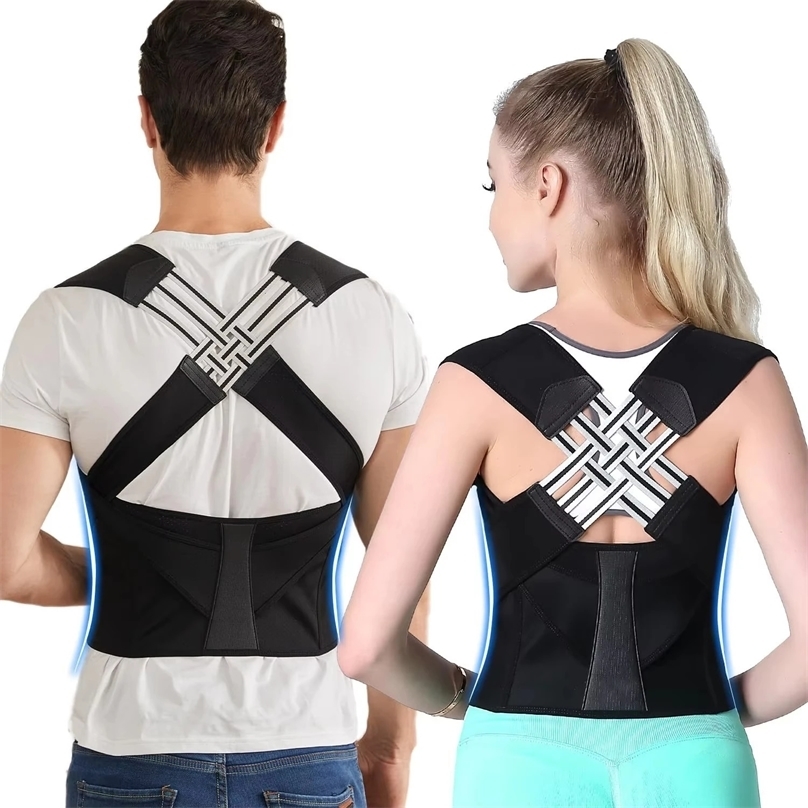Posture Back Brace Adjustable Back Support Strap to Prevent Spinal Distortion and Hunchback Suitable for Men and Women 250612