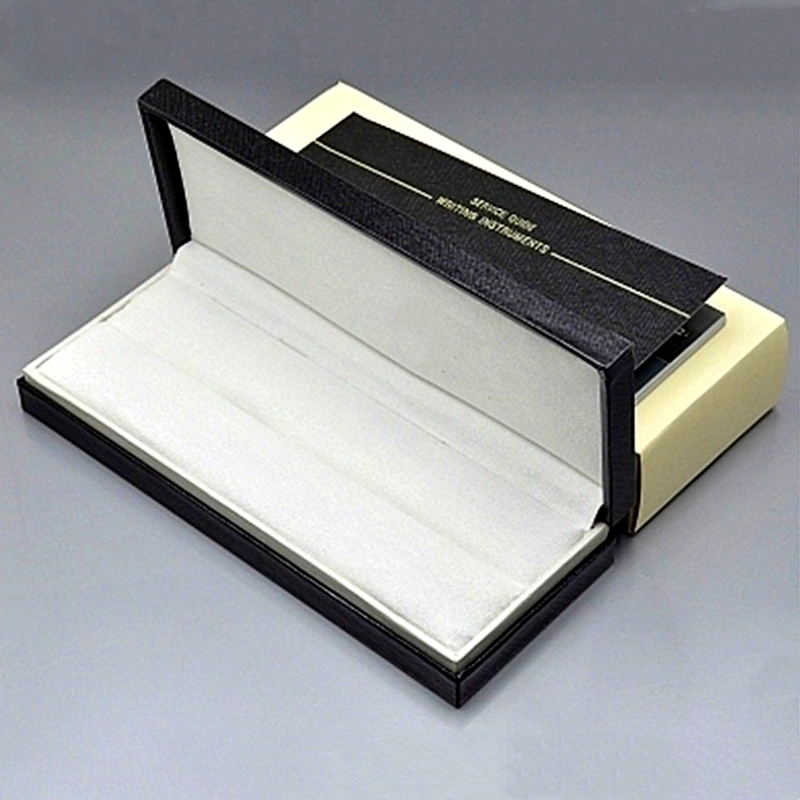 Luxury Monte Black Pu Leather Pen Box Pencil Boxs High Quality Office School Stationery Accessories As Gift Packaging