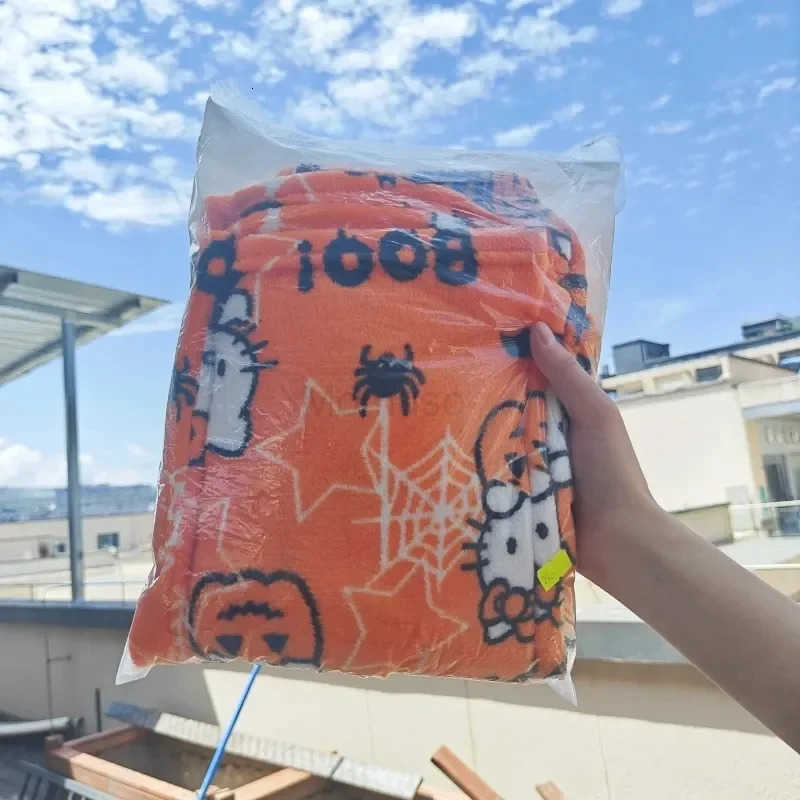 Sanrio Anime HelloKitty Y2k Pajamas Pants Women Pjs Halloween Household Dress Kawaii Woolen Cartoon Casual Home Pants L2509251