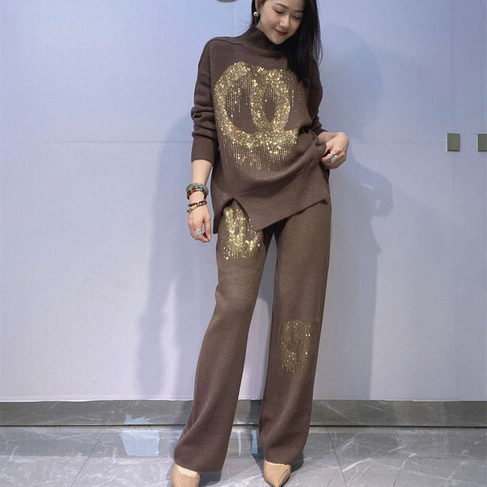 Casual Sequins Pullover Long Sleeve Sweatershirt Oversized 2 Piece Sets Women 2025 Spring Autumn Loose Pant Sets