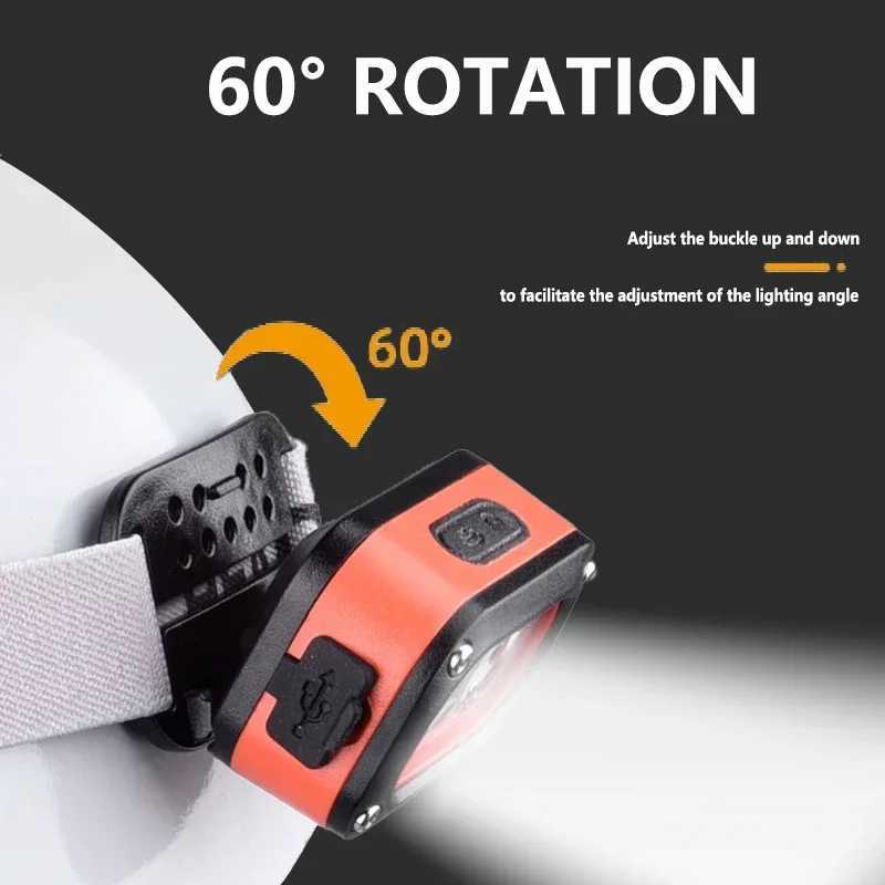 YANBIGUO Rechargeable LED HeadlampUltraBright Headlight with 5 ModesUSB Charging60 AdjustableLongLast for CampingRunning J250925