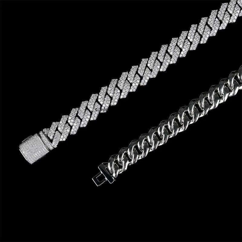 Plated Hip Hop Jewelry Necklace Cuba 14mm Wholesale Cuban Link Chain Gold Gift Hiphop Unisex Li Zircon Precious Metal Alloy fe