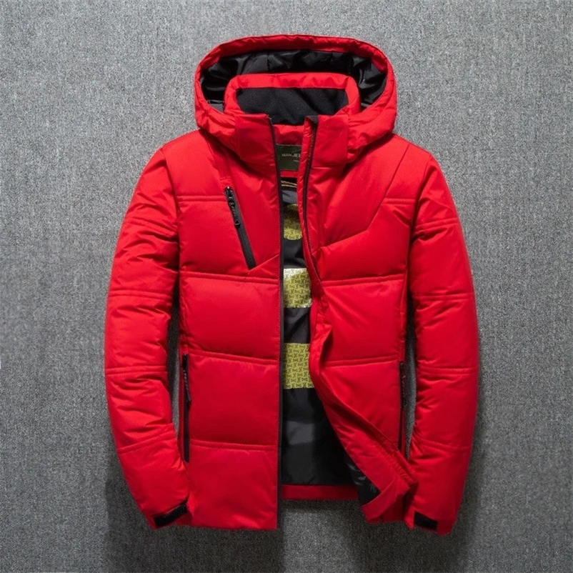 Men's Down Parkas Winter Jacket Men High Quality Fashion Casual Down Coat Hood Thick Warm White Duck Down Jacket Male Winter Parkas Outerwear 231