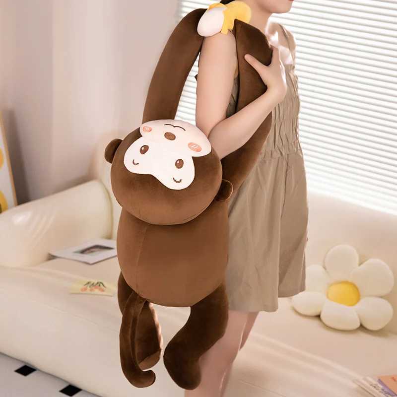 Creative High Quality Long Arms Monkey Plush Doll Pillow Warm Hug Brown Banana Monkey Plush Toy For Boys And Girls Appease Toy C250925