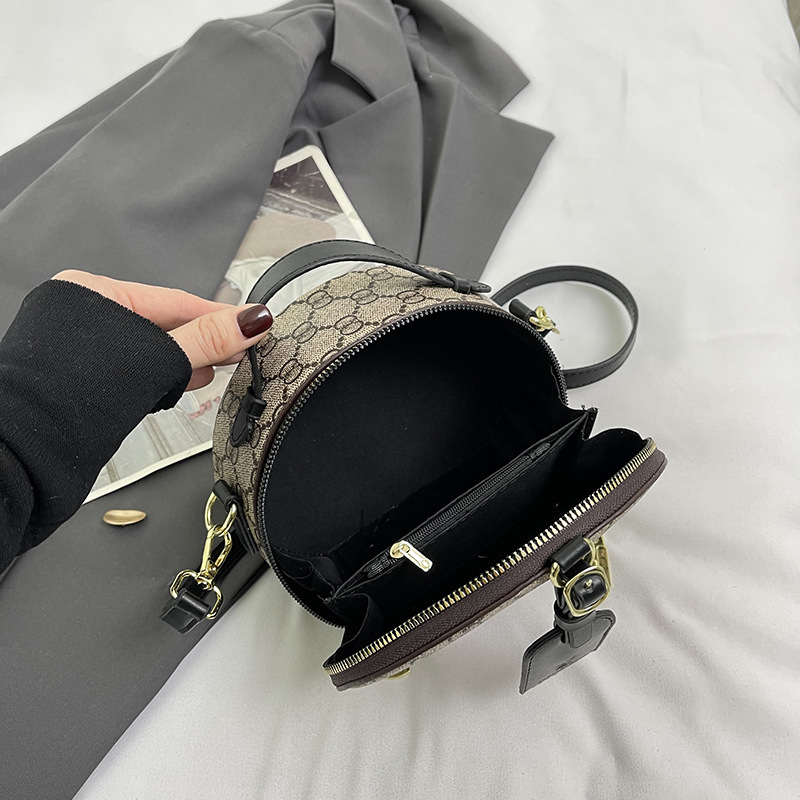 designer bag Floral Handbag New Handheld Small Round Printed Shoulder Crossbody Bag