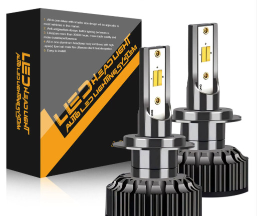 Tri color conversion car LED headlight bulb super bright H7H1H11 9005 H4 dual light three light car bulb