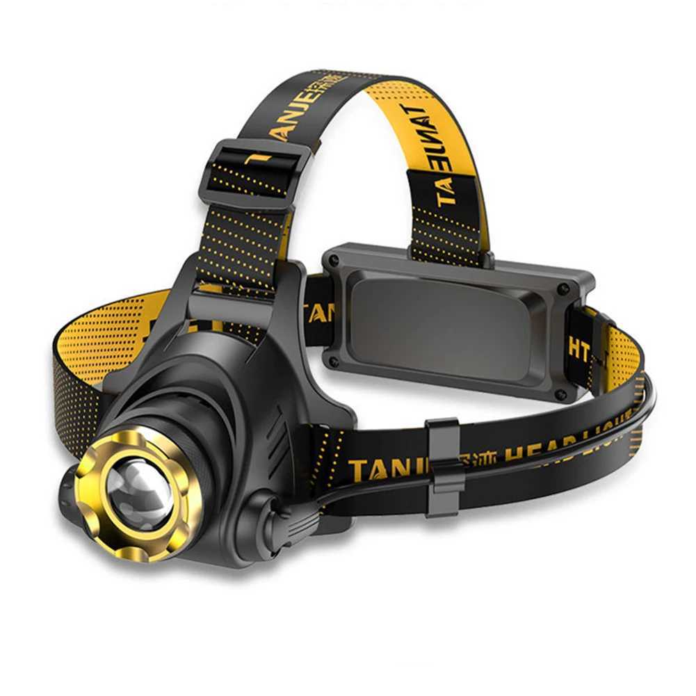 LED Camping Search Light USB DC Rechargeable Zoomable Head Flashlight 300LM Powerful Headlamp for Camping Hiking Fishing J250925