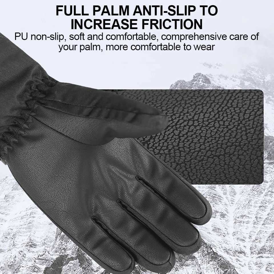 LOOGDEEL Ski Gloves Unisex Waterproof Touchscreen Function Warm Snowmobile Snow Snowboard Thermal Gloves Windproof Plush Mittens Z250925