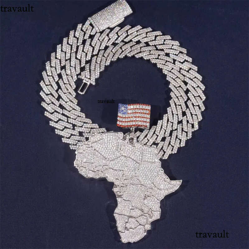 Ready Made Big Map Hip Hop Rapper Iced Out Large Size Moissanite Pendant