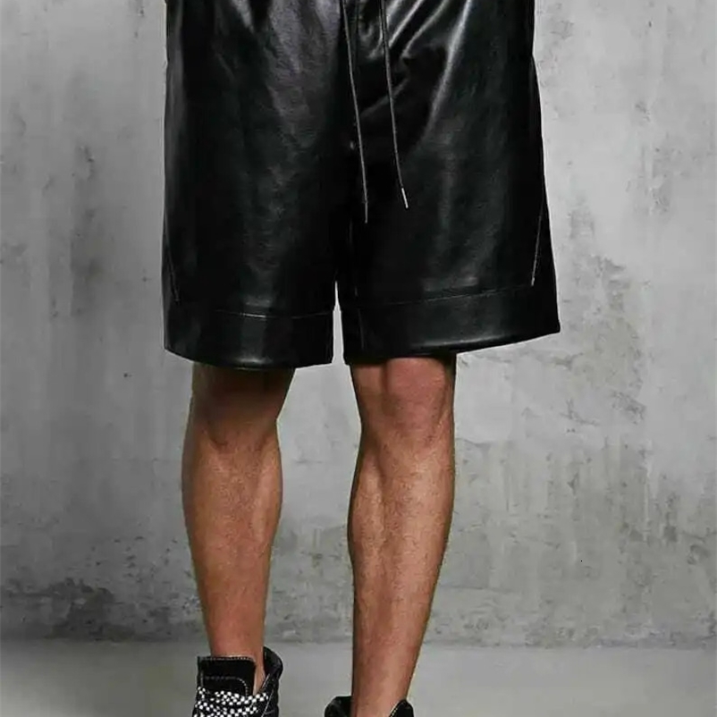 mens leather shorts genuine soft Lambskin sports leggings ZL01 241231