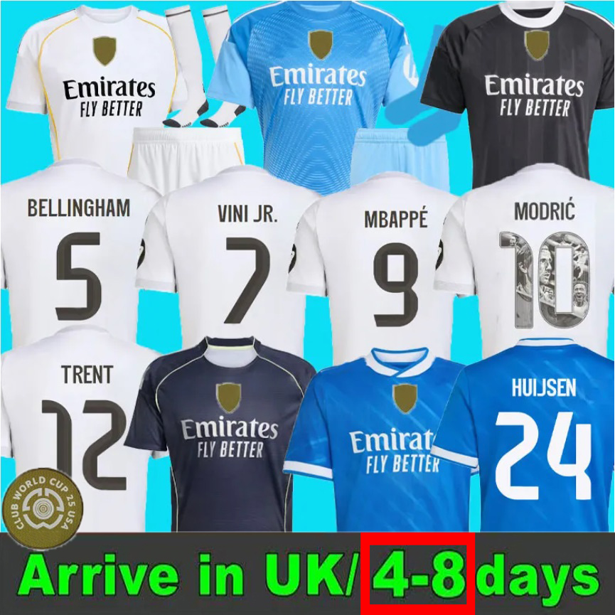 25 26 MBAPPE Jersey BELLINGHAM Child Soccer Jerseys Home Away 3rd RODRYGO VALVERDE ENDRICK Arda Guler Kids Men Fans Player COURTOIS 7 VINI JR Football Shirt kits