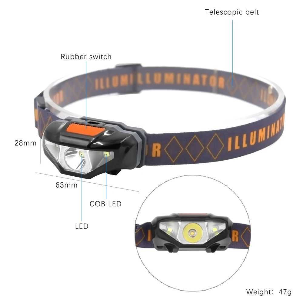 SOLOANDOR 3 Mode Headlight Use AA Battery Headlamp Outdoor Hunting Adventure Fishing Cycling Night Running lamp LED Head light J250925