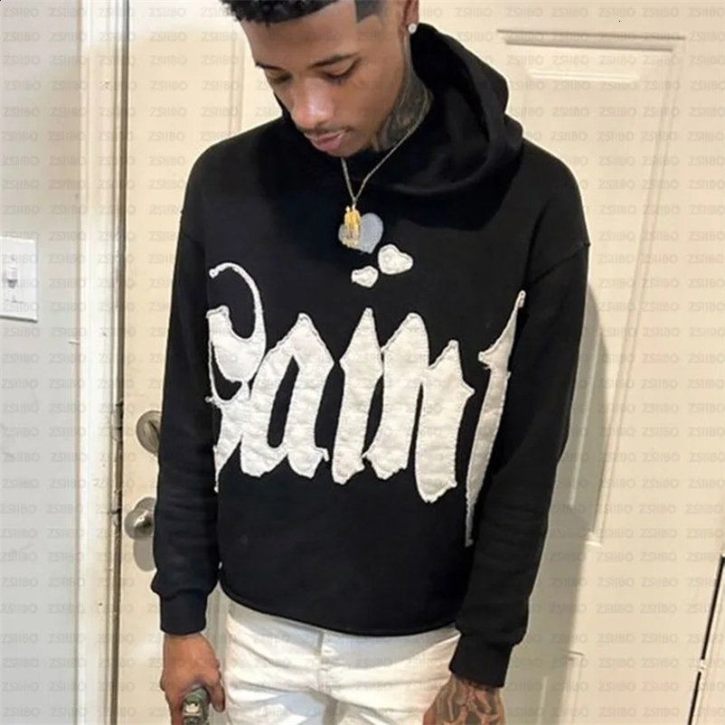 Y2K Hoodies Women Harajuku Letter Print Loose Sweatshirt Trousers Hip Hop Punk Long Sleeve Pocket Men Tops Sweatpant Streetwear 240809