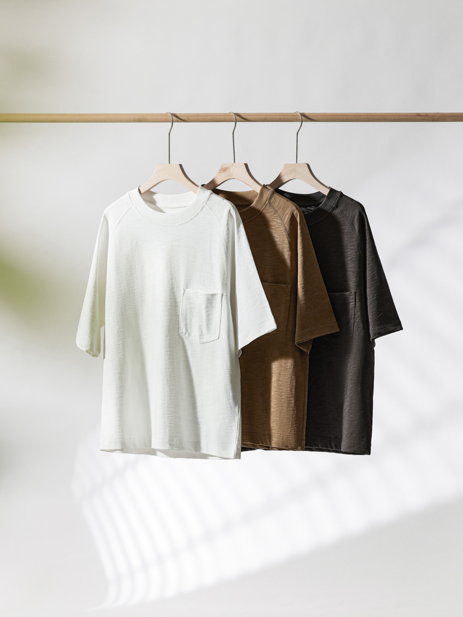 Men's 310g Heavyweight Slub Cotton Short-Sleeve T-Shirt - Breathable, Sweat-Absorbent, Loose-Fit with Drop-Shoulder, Trendy Unisex Summer Top -61