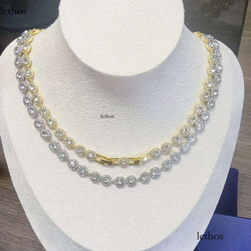 Vintage necklace for woman dia bracelet designer Shiny bead tennis moissanite formal jewelry plated gold bracelets necklaces lady zl2 68