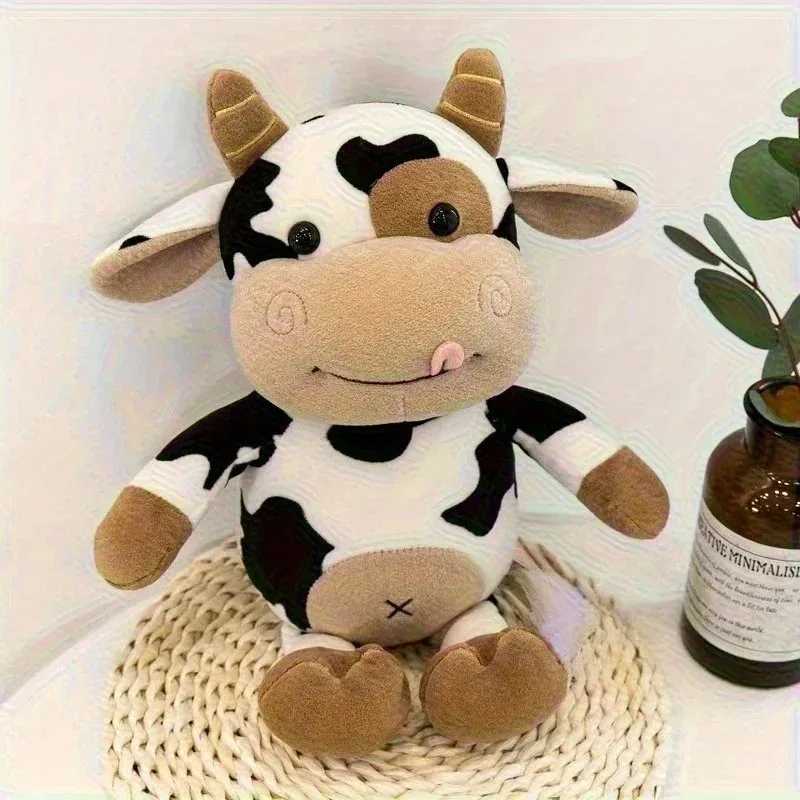 Hot CrossBorder Toys Cute Cow Doll Calf Plush Toy Zodiac Cow Doll 30cm Plush Ornaments Girl Birthday Gift C250925