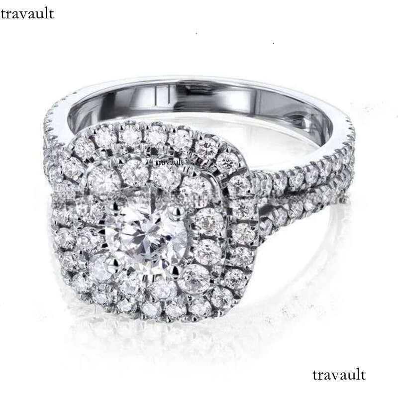 Fully Moissanite Dia Wedding Fine Jewelry Sterling Sier Womens Engagement Ring for Weding