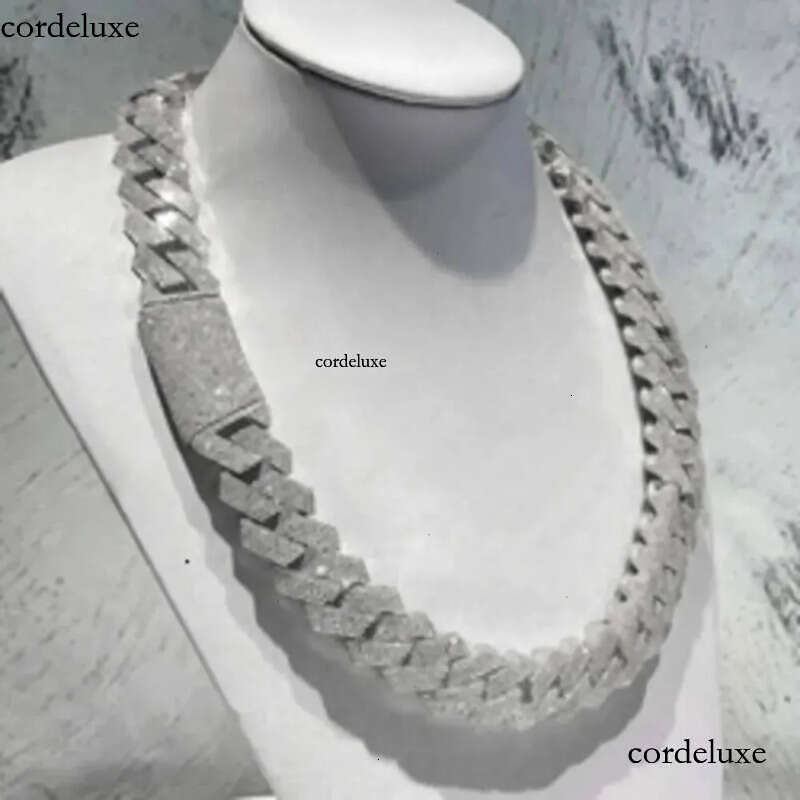 Necklaces Men Pendant Kibo Custom Hip Hop Necklace Jewelry Vvs Sterg Sier Def 20mm Dia Moissanite 14k Rose Plated Cuban k Chain 6f