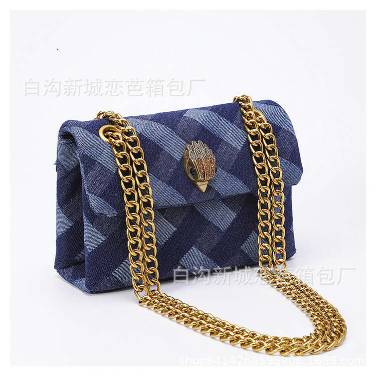 This Year's New Fashion Designer 2025 European and American Denim Woven Small Square Hot-Selling Eagle Head Women's High-End Single Shoulder