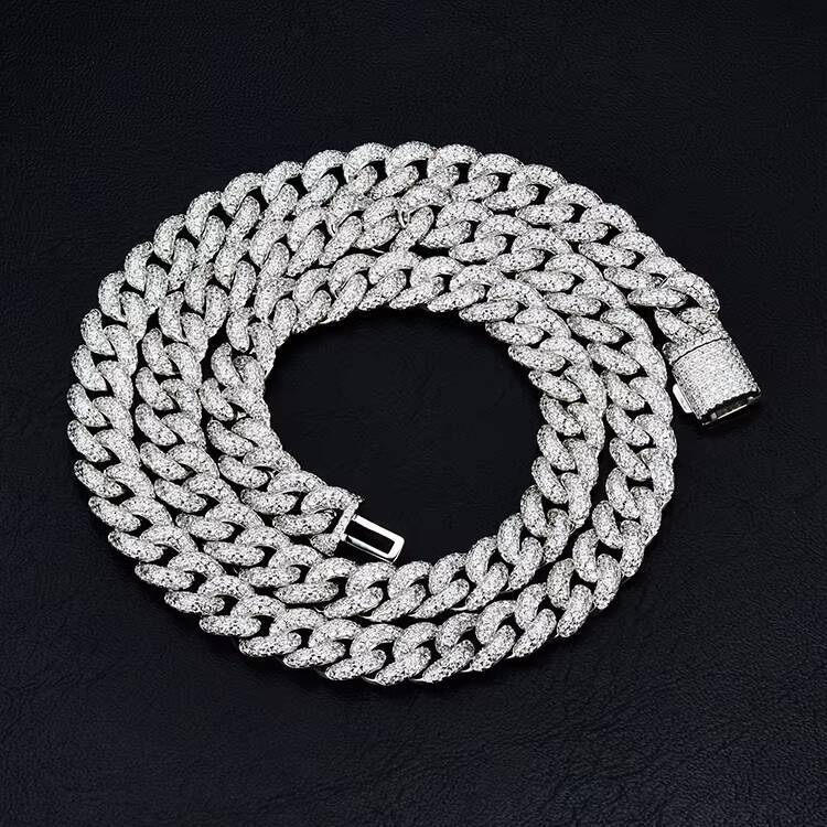 JWY Customized Trendized Gold and Silver Plated Hip Hop Cuban Link Chain Miami Necklace Iced Out Jewelry