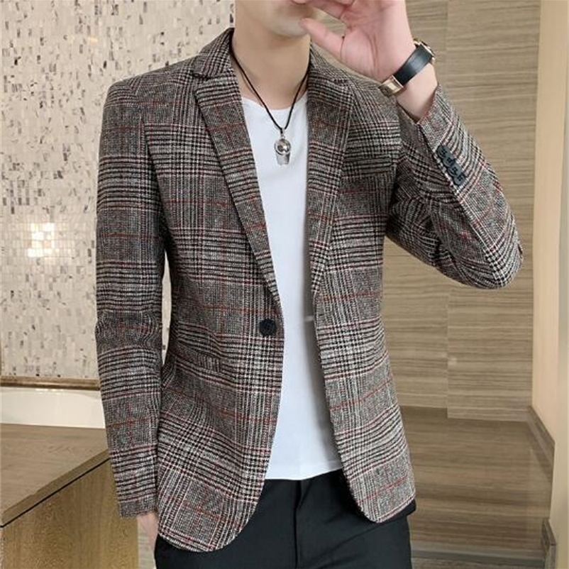 Men's Suits Blazers casual outerwear men's slim fitting suit outerwear top 230406