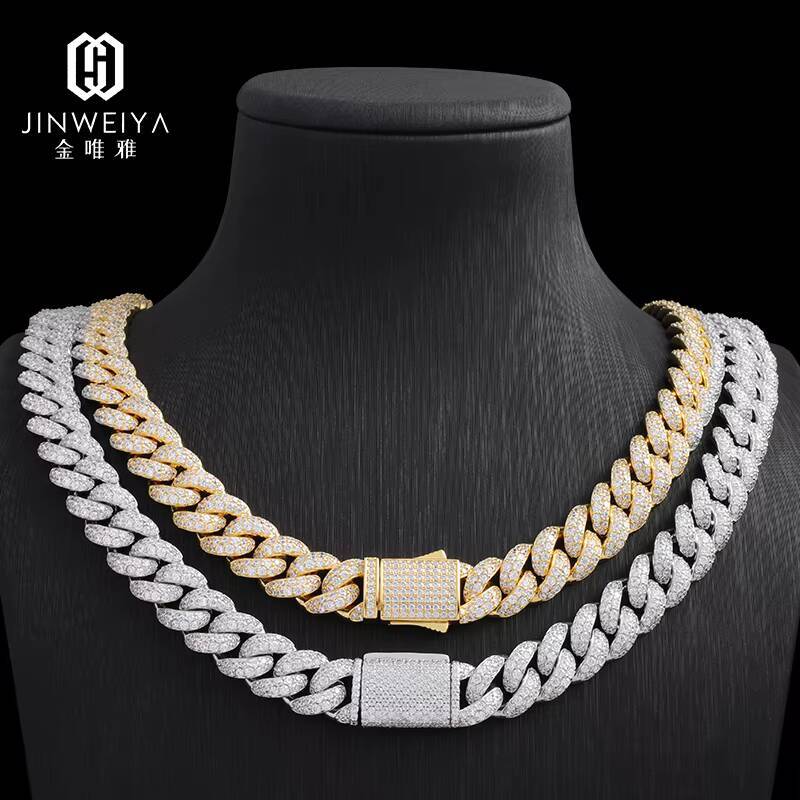 New Arrival Good Price Hip Hop Jewelry Iced Out White Gold 14k 18k Gold Chain Cuban Link Necklace for Men