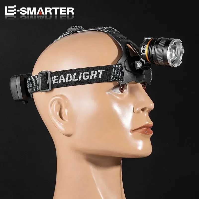 Rechargeable XHP50 LED Headlamp Waterproof Head Light Fishing Searching Camping Head Flashlight Zoom Lantern J250925