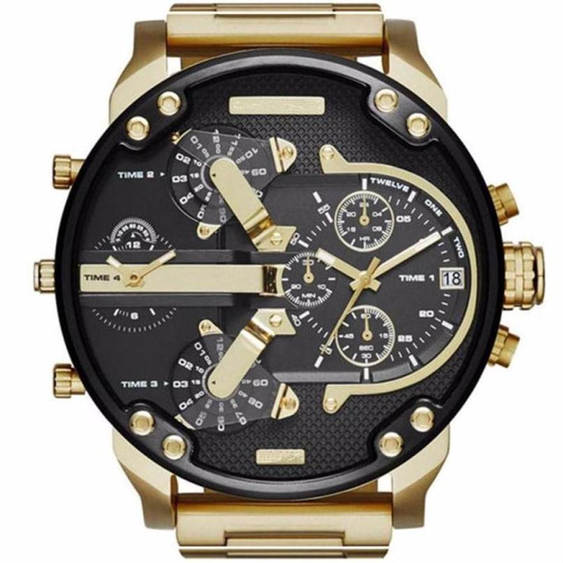 Relogio Masculino Mens Watch Sports Wristwatches Big Face Stainless Steel Quartz Analog Business Army Military Watches Gifts Clock466532556