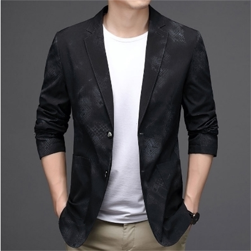 Men's Suits Blazers Fashion Solid Color One Button Casual Men's Spring Single Slim Fit Set Coat Jacket Top 230406
