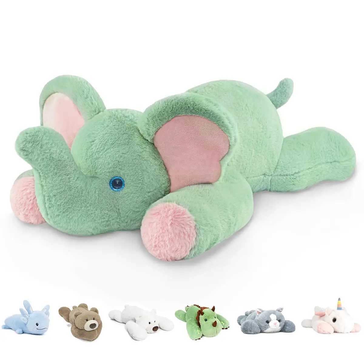 Niuniu Daddy 20 33 Pound Elephant Weighted Stuffed Animals Large Pillowfort Plush Animal Toys for Kids Adults Baby Birthday C250925