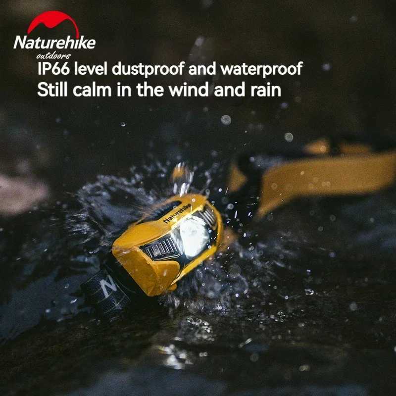Naturehike Ultralight Headlamp Camping Headlight Head Lamp 4 Modes Flashlight SOS Emergency Light Portable Waterproof IP66 47g J250925