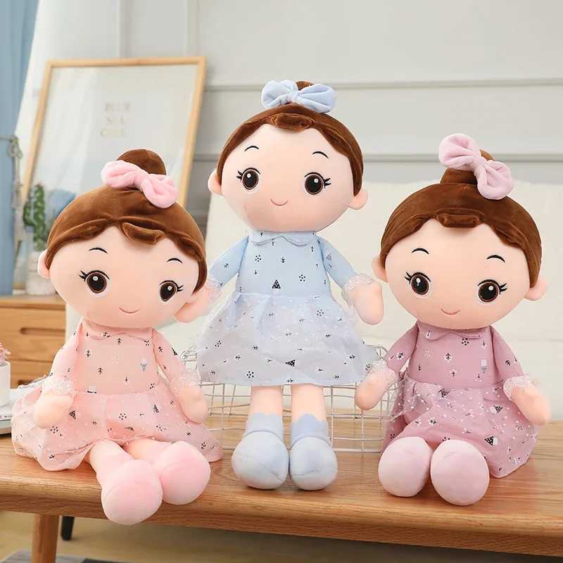 45CM Cute Angel Girl Plush Toy Lovely Stuffed Anime Figure Doll Wear Beautiful Dress Soft Toys For Girls Nice Gifts C250925