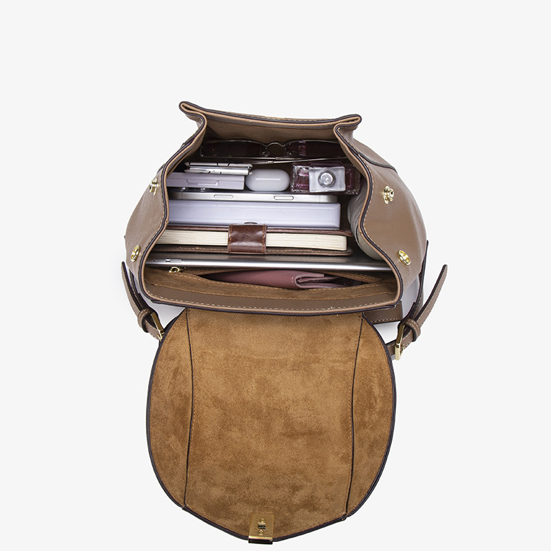 LORDLY KNACK designer bag light genuine leather Versatile texture commuting daily fashionable casual women's backpack