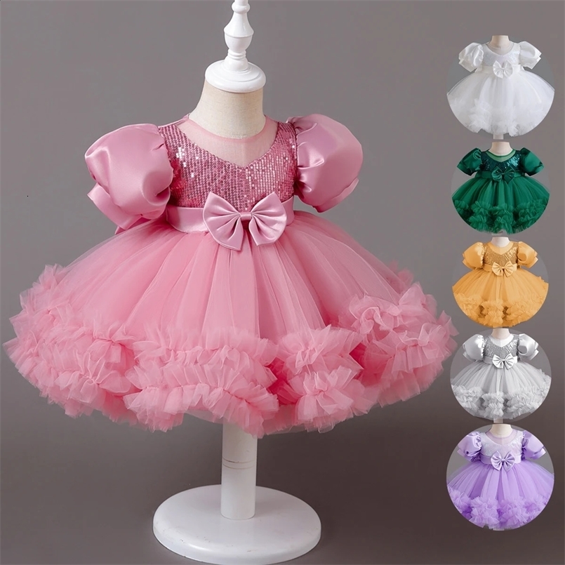 0-5 Years Mini Gown For Party Birthday Flower Girl Dresses Toddler Girls Costume Baby Girls Princess Dress 250305