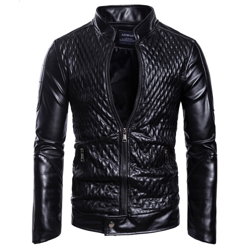 Men's Leather Faux Clothing Fashion Casual Outdoor Trend Locomotive Pure Color High Quality Comfortable Coat Jacket 220913