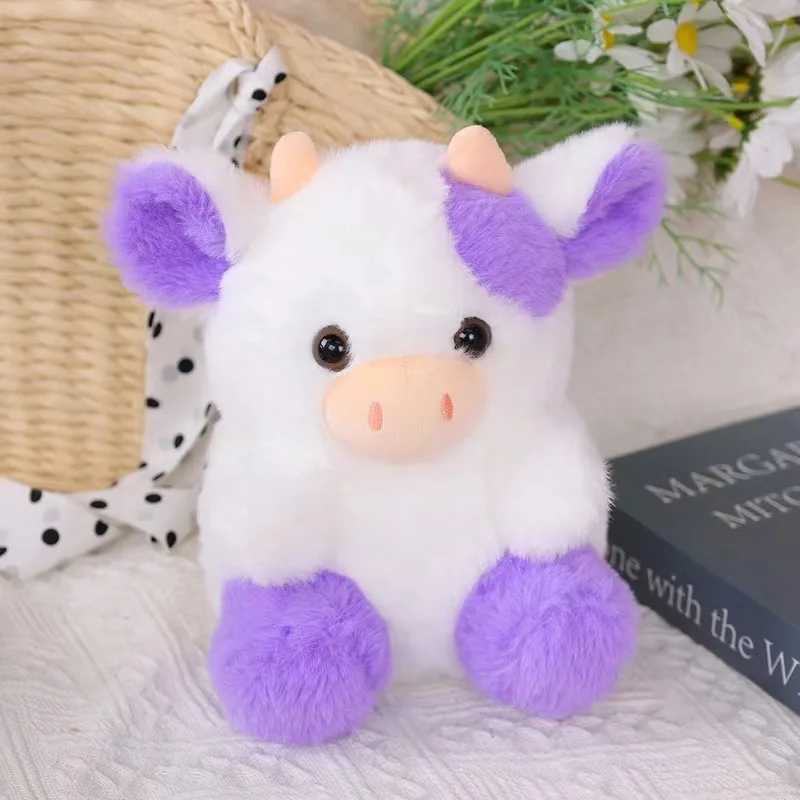 2024 New Cow Strawberry Doll Cute Cow Plush Toy Pink Black Sitting Cow Plush as a Home Decoration Ornament for Your Girlfriend C250925